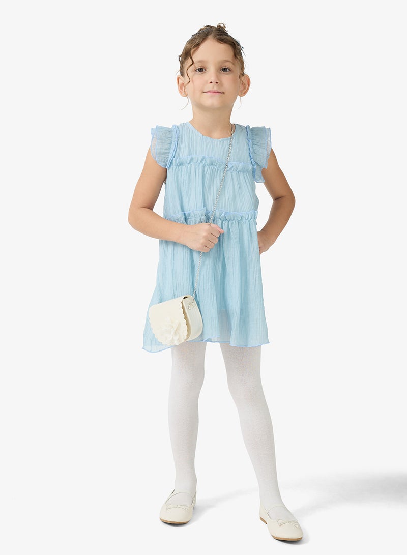 Pinata Blue Ruffle Occasion Dress - Image 4